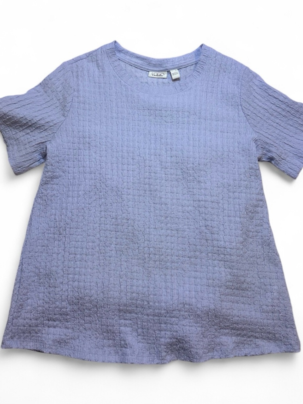 Lavender Textured Short Sleeve Women’s Blouse